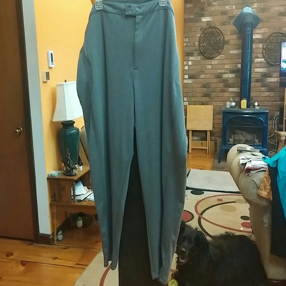 Slim leg knit trousers